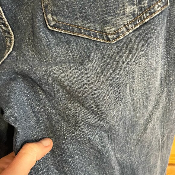 Pistola Jeans High Rise I’m Straight Medium Wash Distressed Size 31 - Picture 3 of 11
